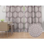 Biante Bavlněný závěs Sandra SA-547 Krémové mandaly na béžovošedém 150x210 cm – Hledejceny.cz