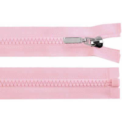 Kostěný zip No 5 délka 30 cm s ozdobným jezdcem, malé, 133 růžová světlá – Hledejceny.cz