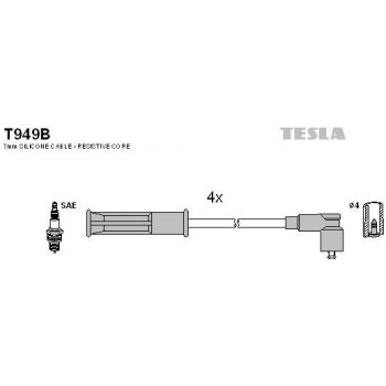 Sada kabelů pro zapalování TESLA T949B