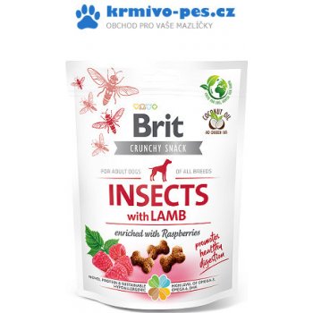 Brit Care Dog Crunchy Cracker Insects with Lamb enriched with Raspberries 200 g