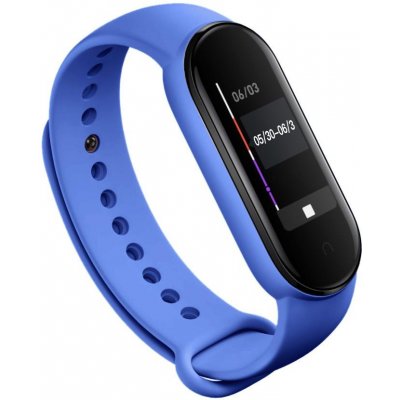 Xiaomi Mi Band 5/6 náhradní náramek Jednobarevný Modrá bouře MBS5-MODBO – Zboží Živě