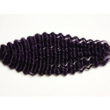 Vlnitý kanekalon - Cherish Barva: DKPU (purple-black - černofialová, mix ze dvou barev), Značka: Cherish: Deep Twist Bulk