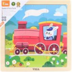 Viga puzzle mašinka 9 dílů – Zboží Mobilmania