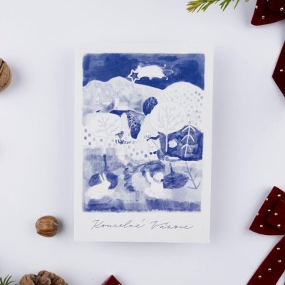 Be Nice Pohled Kouzelné Vánoce s textem – Zboží Mobilmania