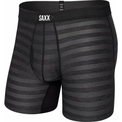 Saxx Droptemp Cooling Mesh Boxer Brief Fly Black Heather – Zboží Mobilmania