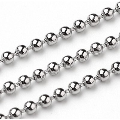 Řetízek kuličkový nerez 2x koncovka – Zboží Dáma