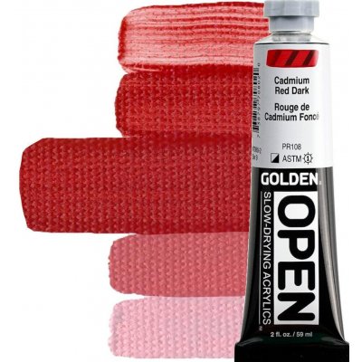 Golden Artist Colors Open akrylová barva cadmium red dark 59 ml – Hledejceny.cz