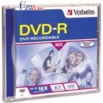 Verbatim DVD-R 4,7GB 16x, printable, jewel, 10ks (43521) – Hledejceny.cz