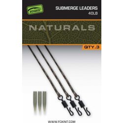 Fox Montáž Naturals Submerged Leaders 75 cm 40 lb 3 ks