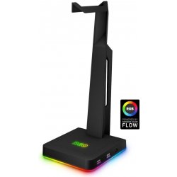 Pouzdro CONNECT IT NEO Stand-It RGB stojánek na sluchátka + USB hub, černé