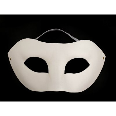 Karnevalová maska - škraboška k domalování Varianta: 1 bílá, Balení: 1 ks – Sleviste.cz