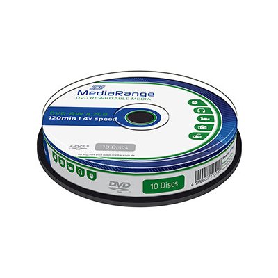 Mediarange DVD-RW 4,7GB 4x, cakebox, 10ks (MR450) – Zbozi.Blesk.cz