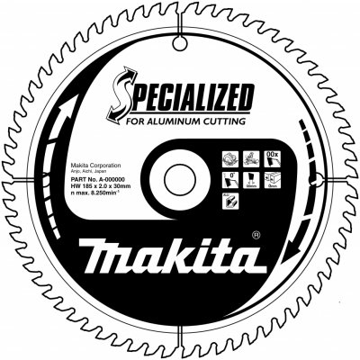 Makita Pilový kotouč na hliník, plast a laminátové dřevo B-09721 Specialized, 300x30mm, 80 zubů – Zbozi.Blesk.cz