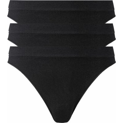 esmara Dámské bezešvé kalhotky 3 kusy černá – Zboží Mobilmania
