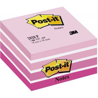 3M 3M Post-it kostka 2028B, velikost 76x76 mm, odstíny růžové barvy, 450 lístků (2028 P) – Hledejceny.cz