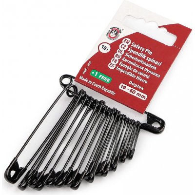 Spínací špendlíky mix velikostí Varianta: 2 černá, Balení: 1 svaz. 61725/160502/286849 – Sleviste.cz