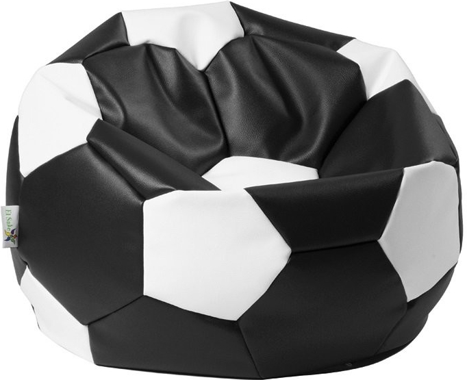 ANTARES Euroball Sedací pytel 90x90x55cm koženka černá/bílá