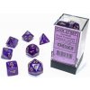 Příslušenství ke společenským hrám Sada kostek Chessex Borealis Royal Purple/gold Luminary 7-die set