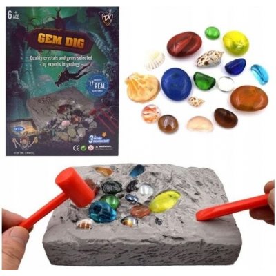 Leventi Dětské kreativní archeologické vykopávky Puzzle Hračky Surprise Gem Dig Kit