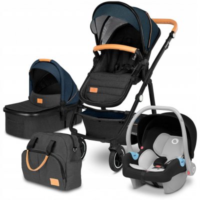 Lionelo Amber 3v1 Kombinovaný + Lionelo Astrid Autosedačka 0-13 kg Blue Navy 2022 – Zboží Dáma