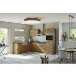 Held Möbel Sorrento Rohová kuchyňská linka 210 cm barva čela dub matný barva korpusu dub matný – Zboží Dáma