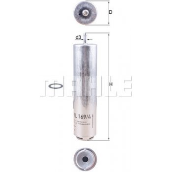 Palivový filtr MAHLE ORIGINAL KL 169/4D (KL169/4D)