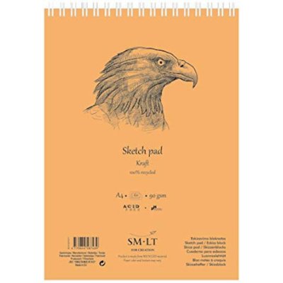 Smiltainis Skicák SMLT Art Sketch Pad Kraft 60 listů gramáž 90 gsm kroužková vazba A5 – Hledejceny.cz