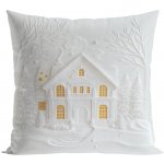 Mybesthome Vánoční polštář CHRISTMAS HOUSE 3D 40x40 – Zboží Dáma