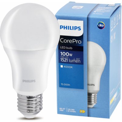 Philips LED žárovka E27 13W - 1521 lm - neutrální bílá - CorePro Premium A60 – Zboží Živě