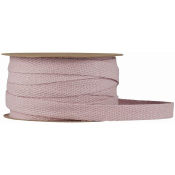 IB LAURSEN Bavlněná stuha na špulce Rose - 5 m, růžová barva, textil