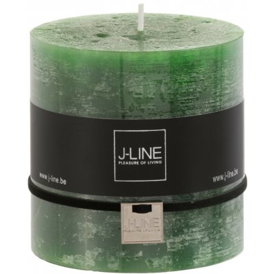 Zelená svíčka ve tvaru válce M - 10*10*10 cm - 75 hod. - J-Line by Jolipa – Hledejceny.cz