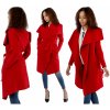 Dámský kabát Fashionweek Waterfall maxi P02 červený