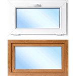 OknaDvereNaMiru.cz Plastové okno sklopné, zlatý dub / bílá, 100x50 cm – Sleviste.cz
