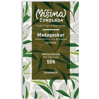 Míšina Čokoláda Mléčná čokoláda 50 % Madagaskar - Earl grey 50 g – Zboží Mobilmania