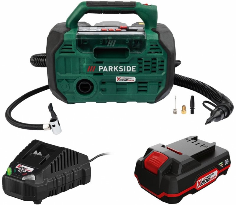 Parkside Pabs 20 Li B2 2 Ladegerät PARKSIDE PKA 20-Li B2 + 2 Ah – HobbyKompas.cz