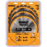 DeWALT DT1963 Sada pilových kotoučů 250 × 30 mm 48z 3 ks – Zbozi.Blesk.cz