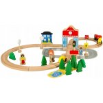 KIK Dřevěné vlakové město Lokomotiva 50 ks – Zboží Mobilmania