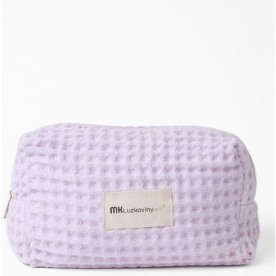 MKLuzkoviny.cz vaflová kosmetická taštička hranatá menší lila – Hledejceny.cz