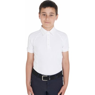 Tričko závodní Slim Fit EQUESTRO, chlapecké, bílé – Zboží Mobilmania