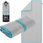 Nils Camp Ručník z mikrovlákna NCR12 šedá sv modrá 180 x 100 cm – Zbozi.Blesk.cz