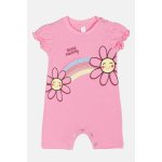 JOYCE Dívčí kojenecký overal krátký RAINBOW FLOWERS Modrá růžová – Zbozi.Blesk.cz