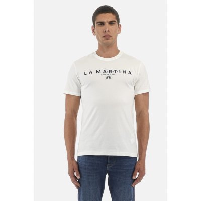 La Martina man tričko T-SHIRT S/S JERSEY bílá – Zboží Mobilmania