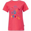 Cyklistický dres Vaude Kids Lezza T-Shirt - bright pink/arctic