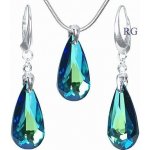 Stříbrný set Bermuda Blue CRYSTALLIZED Swarovski Elements LSW011S – Sleviste.cz