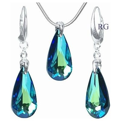 Stříbrný set Bermuda Blue CRYSTALLIZED Swarovski Elements LSW011S – Sleviste.cz
