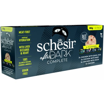 Schesir Cat After Dark Paté Variety 12 x 80 g