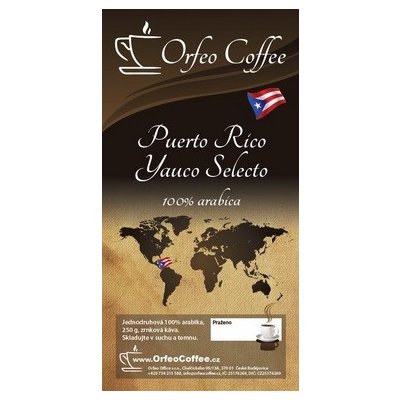 Orfeo coffee Puerto Rico Yauco Selecto 100% arabika Káva 250 g
