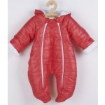 NEW BABY Zimní kojenecká kombinéza s kapucí a oušky New Baby Pumi red raspberry – Zboží Dáma