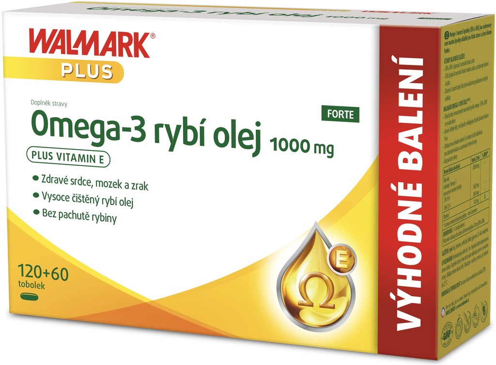 Walmark Omega 3 rybí olej Forte 180 tablet