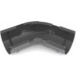 Bryza Nastavitelný vnitřní roh žlabu 120° – 145° Ø 125 mm plast RAL 7021 antracit – Zbozi.Blesk.cz